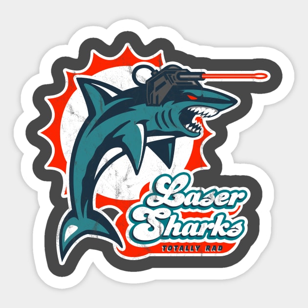 Laser Sharks Go! Sticker by PlatinumBastard